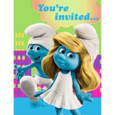 Smurfs Invites