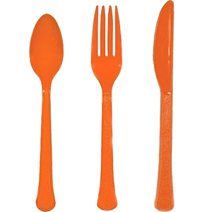 Orange Assorted Cutlery