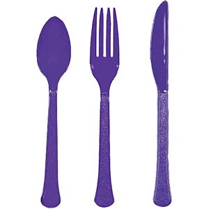 Purple Assorted Cutlery