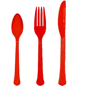 Red Assorted Cutlery