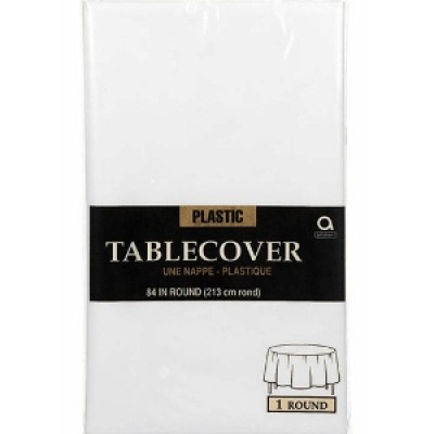 White Table Cover Round