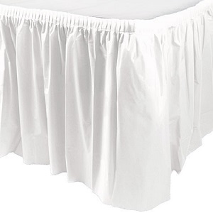 White Table Skirt