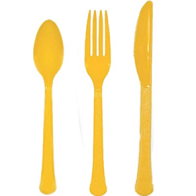 Yellow Assorted Cutlery