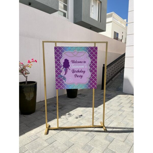 Custom Welcome sign on Stand